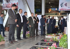 ادای احترام ریاست محترم سازمان سما به مقام شامخ شهدای دفاع مقدس و شهدای مدافع حرم در استان گیلان